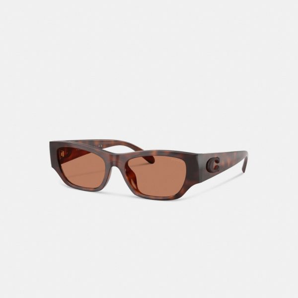 Coach Beveled C Narrow Cat Eye Sunglasses - Preorder