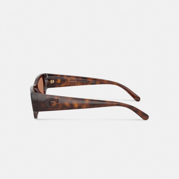 Coach Beveled C Narrow Cat Eye Sunglasses - Preorder