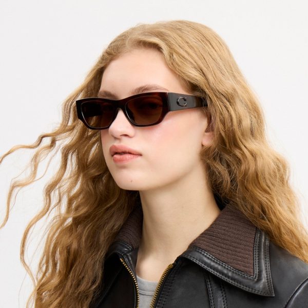 Coach Beveled C Narrow Cat Eye Sunglasses - Preorder