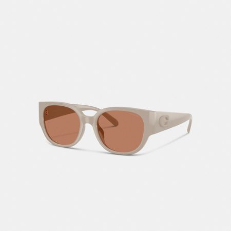 Coach Beveled C Square Sunglasses - Preorder — Khaki