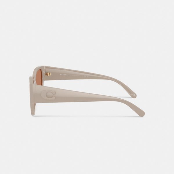 Coach Beveled C Square Sunglasses - Preorder