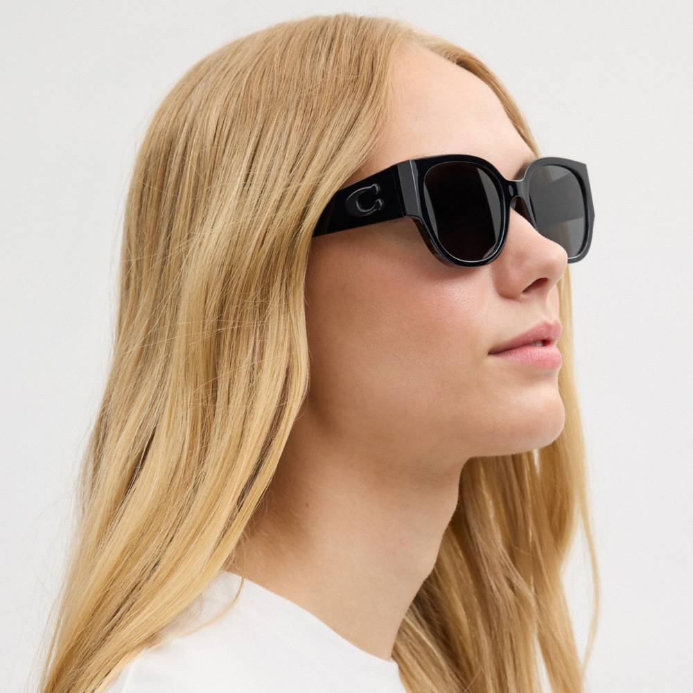 Coach Beveled C Square Sunglasses - Preorder