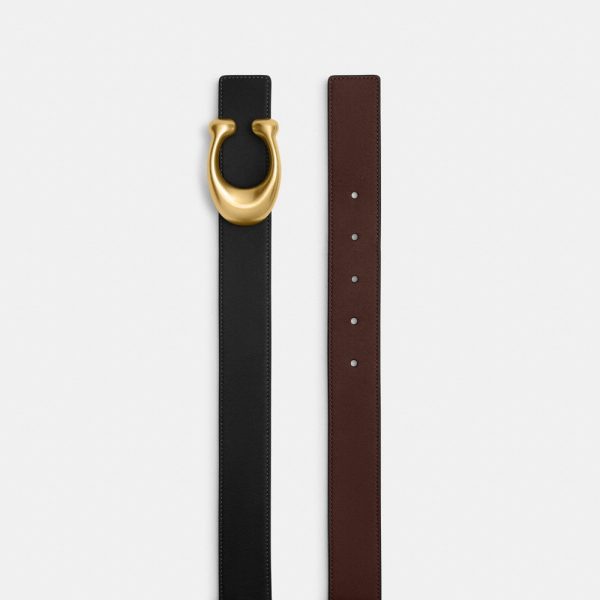 Coach Sculpted C Buckle Reversible Belt, 32MM - Preorder