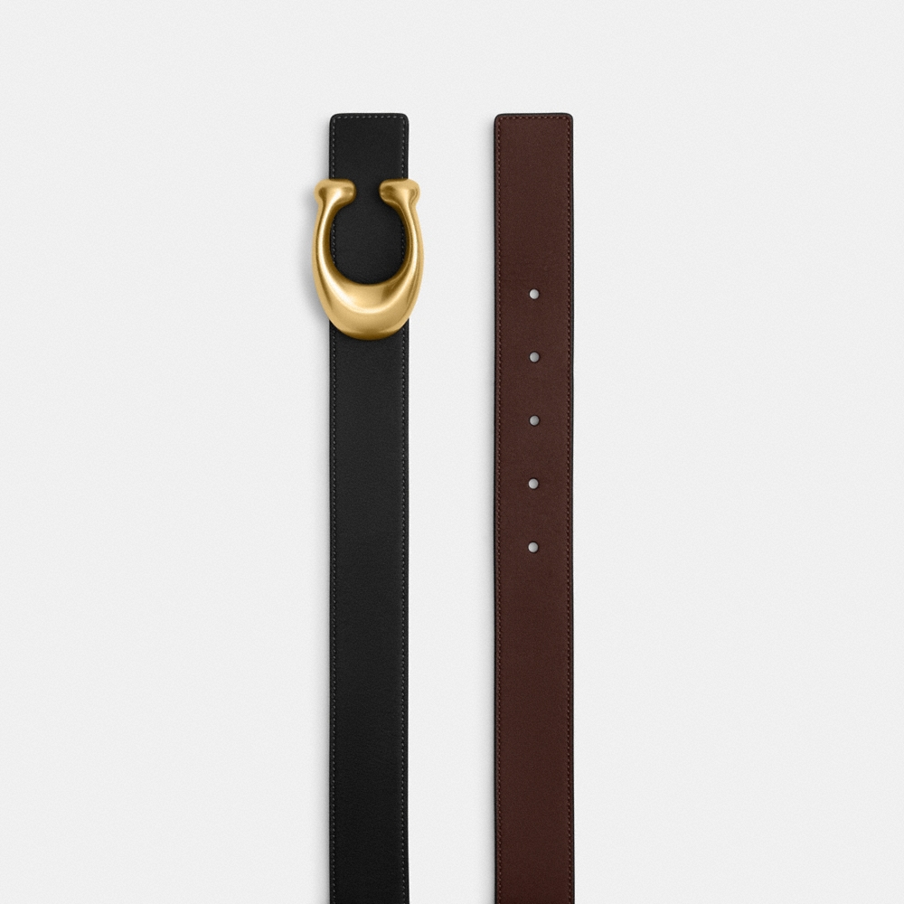 Coach Sculpted C Buckle Reversible Belt, 32MM - Preorder