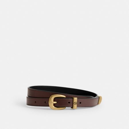 Coach C Harness Buckle Belt, 18MM - Preorder — Brass/Maple