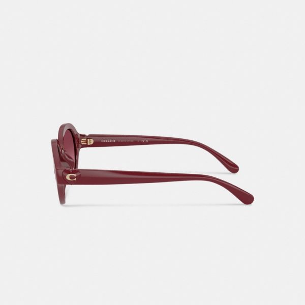 Coach Outlet C Heart Round Sunglasses - Preorder