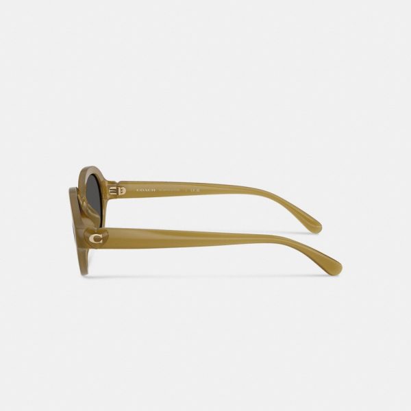 Coach Outlet C Heart Round Sunglasses - Preorder