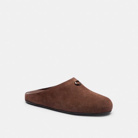 Coach Outlet Sculpted C Soft Mule - Preorder — Chocolate Brown