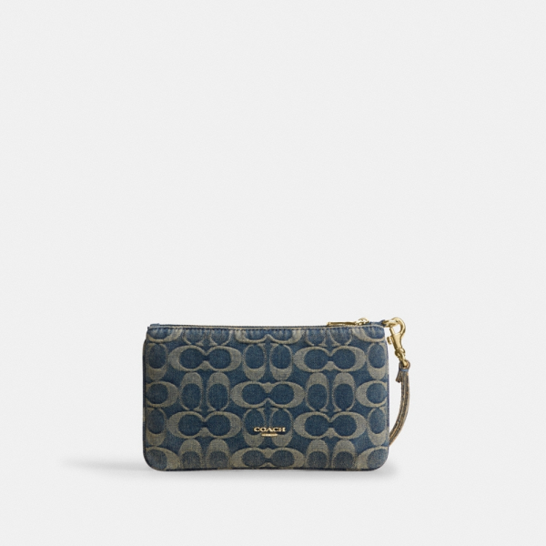 Coach Outlet Ashton Wristlet In Signature Regenerative Cotton Denim - Preorder