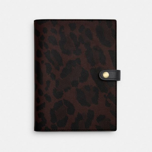 Coach Outlet Notebook With Leopard Print - Preorder