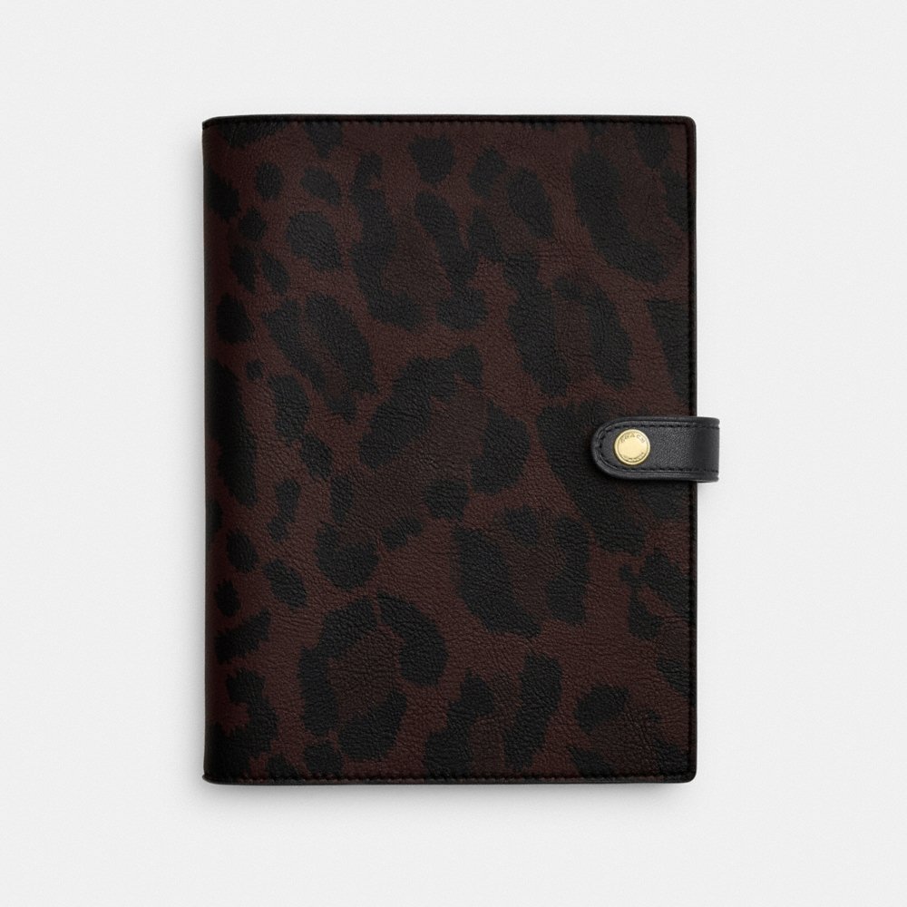 Coach Outlet Notebook With Leopard Print - Preorder