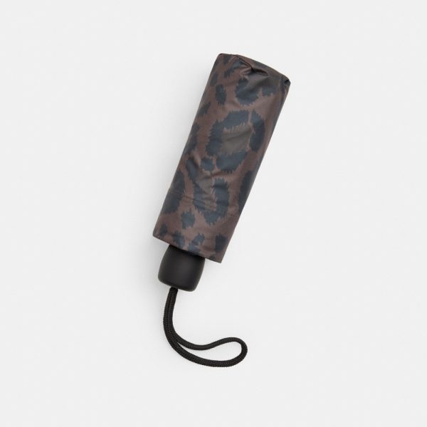 Coach Outlet Uv Protection Mini Umbrella With Leopard Print - Preorder