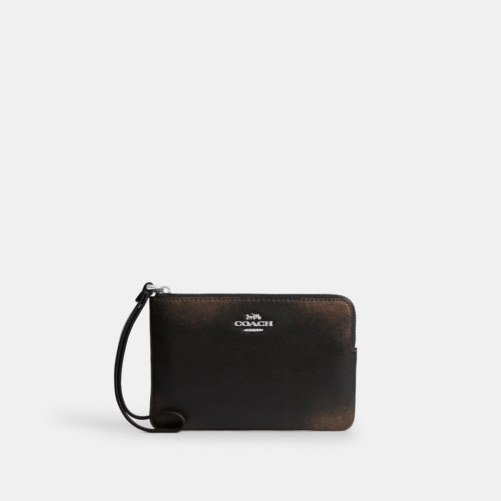 Coach Outlet Corner Zip Wristlet In Loved Leather - Preorder
