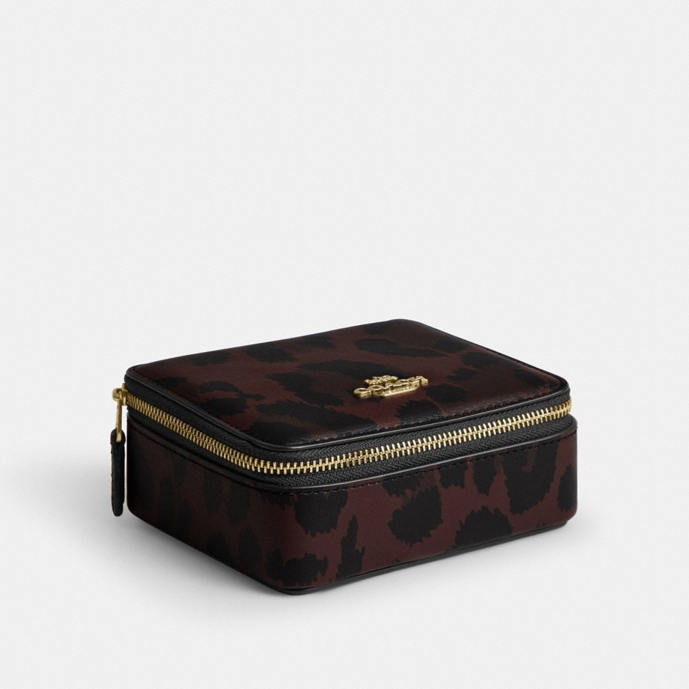 Coach Outlet Large Jewelry Box With Leopard Print - Preorder