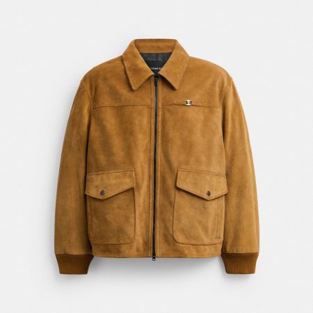 Coach Suede Bomber - Preorder — Brown