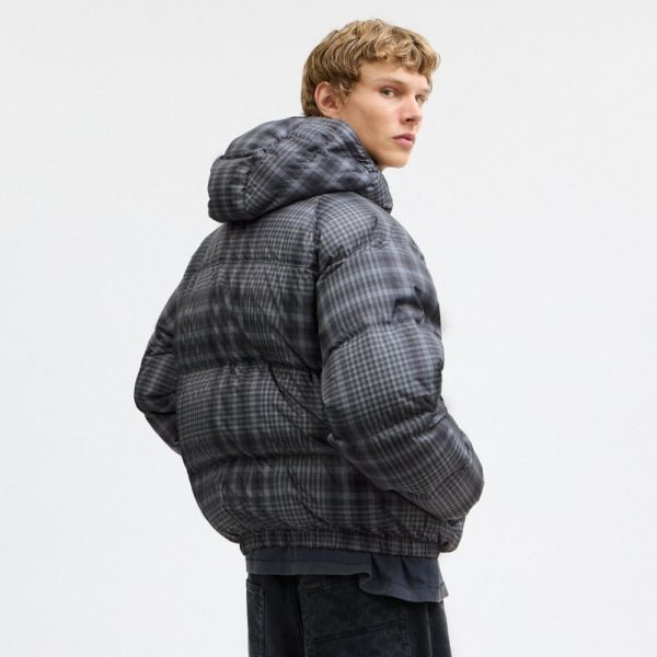 Coach Printed Plaid Puffer Jacket - Preorder