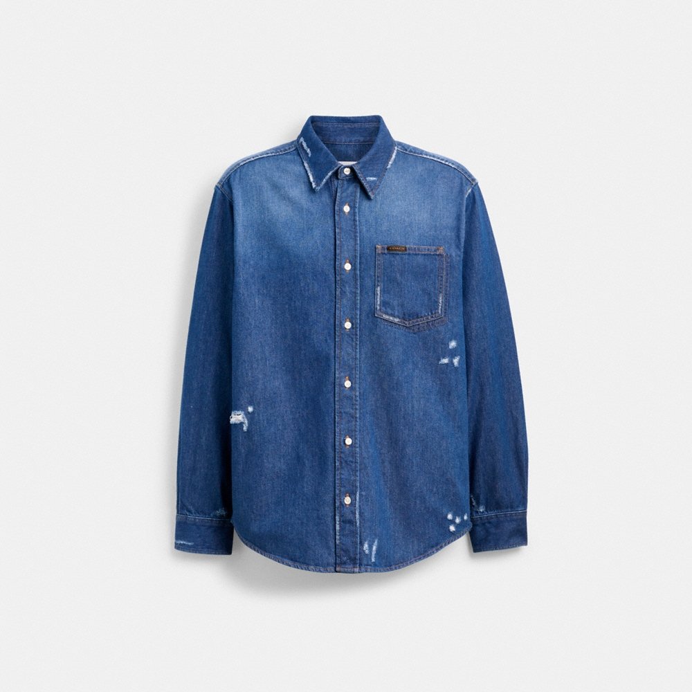 Coach Denim Shirt In Organic Cotton - Preorder