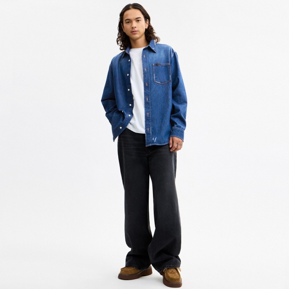 Coach Denim Shirt In Organic Cotton - Preorder