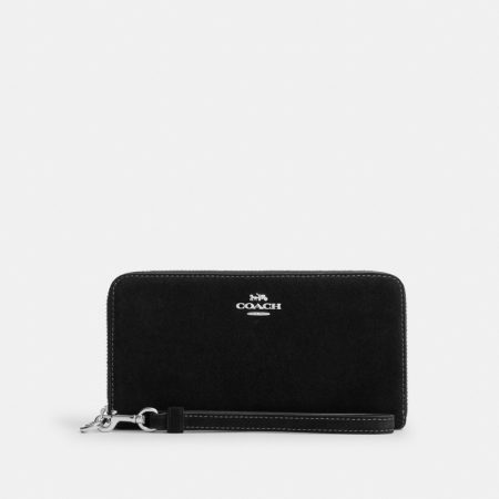 Coach Outlet Long Zip Around Wallet - Preorder — Silver/Black