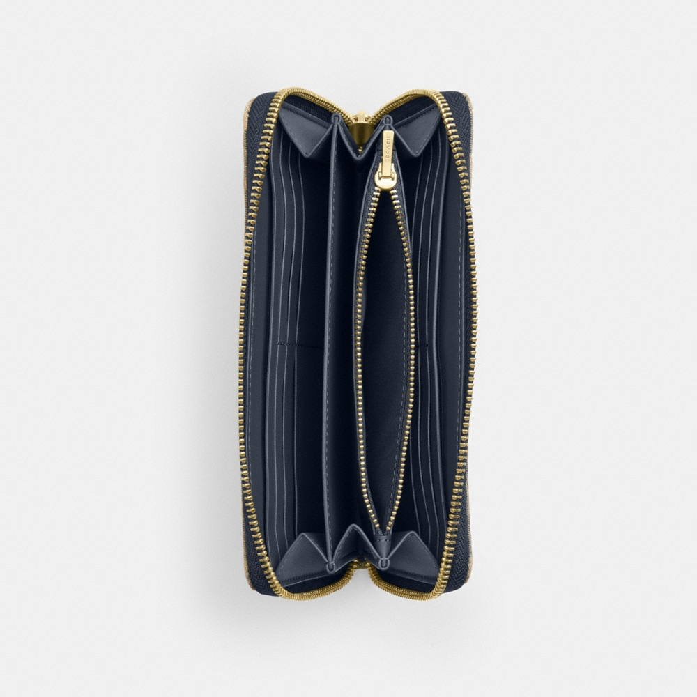 Coach Outlet Long Zip Around Wallet In Signature Regenerative Cotton Denim - Preorder - Image 3