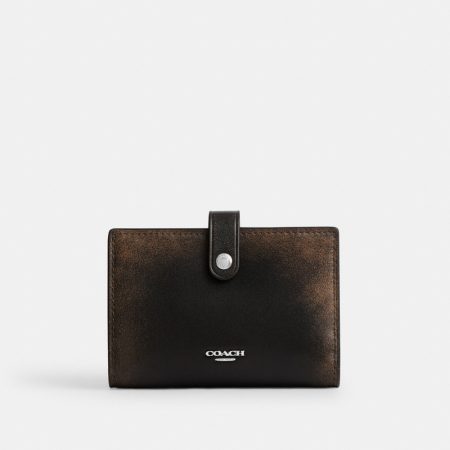 Coach Outlet 2-In-1 Wallet In Loved Leather - Preorder — Silver/Black Brown