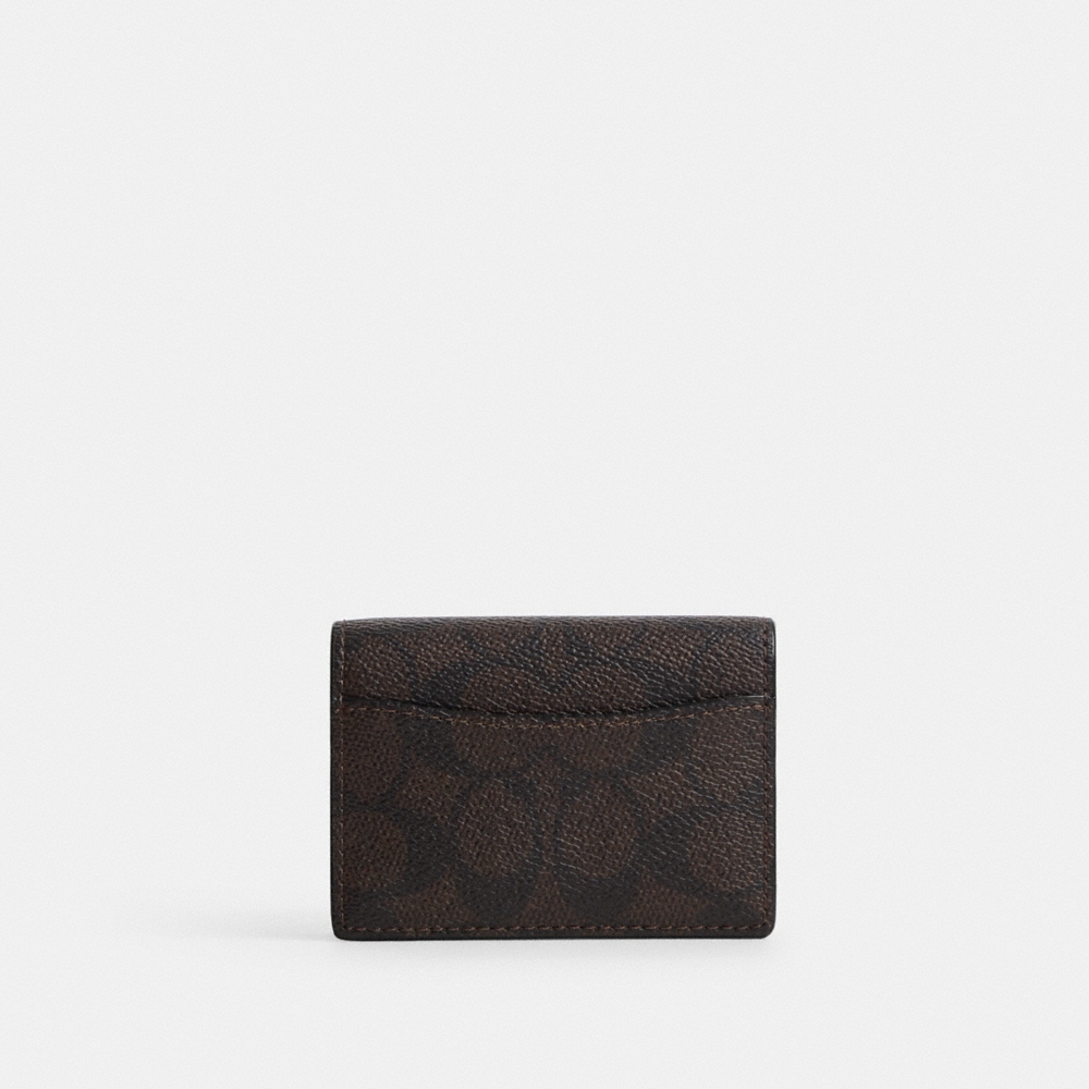 Coach Outlet Card Case With Charms In Signature Canvas - Preorder