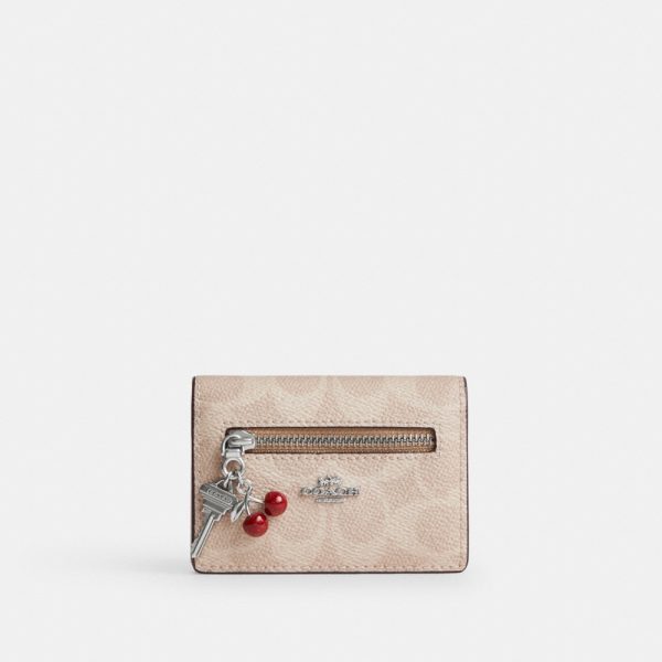 Coach Outlet Card Case With Charms In Signature Canvas - Preorder