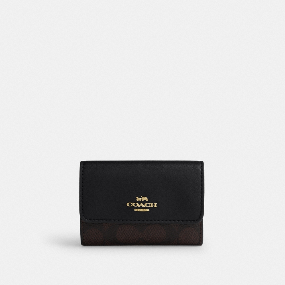 Coach Outlet Flap Card Case In Signature Canvas - Preorder