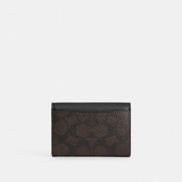 Coach Outlet Flap Card Case In Signature Canvas - Preorder