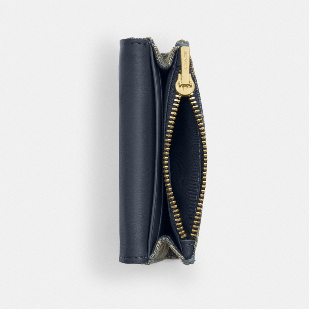 Coach Outlet Flap Card Case In Signature Regenerative Cotton Denim - Preorder - Image 3