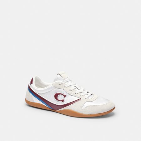 Coach Outlet Track Sneaker - Preorder — White/Dark Cherry