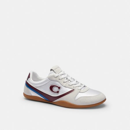Coach Outlet Track Sneaker - Preorder — White/Dark Cherry