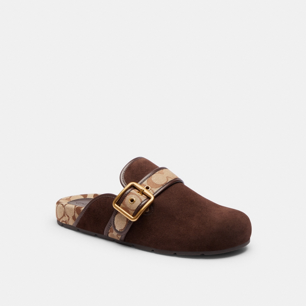 Coach Outlet Archival Buckle Clog With Signature Jacquard - Preorder