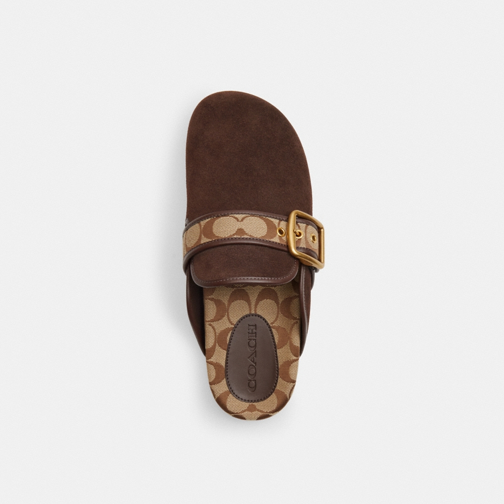 Coach Outlet Archival Buckle Clog With Signature Jacquard - Preorder