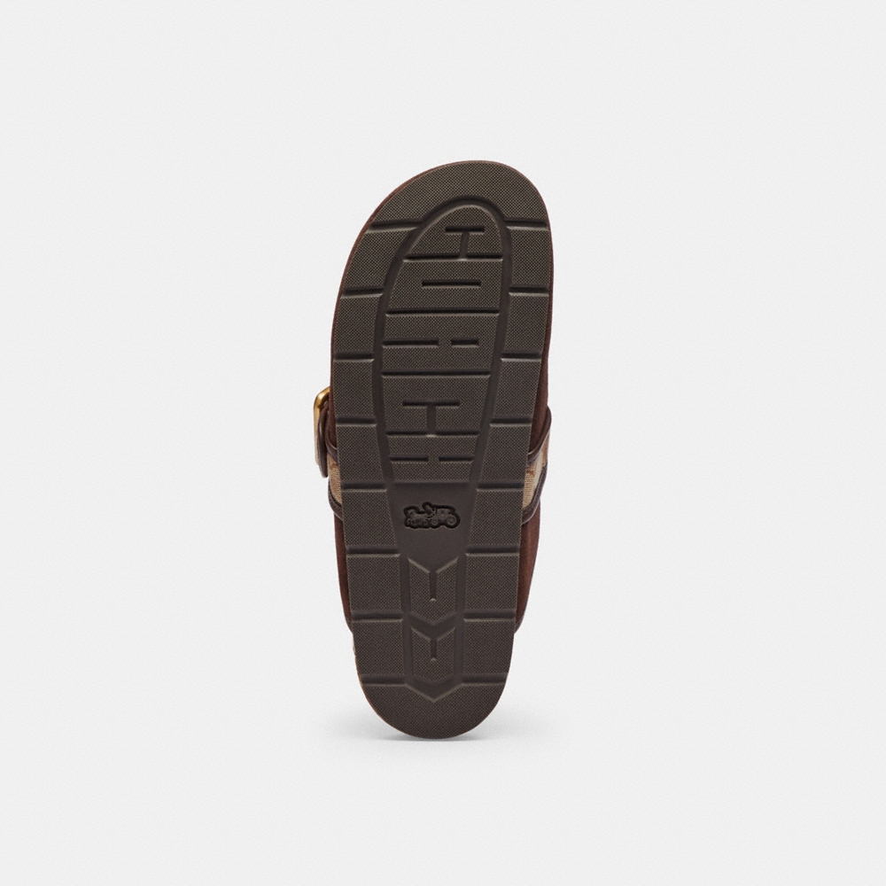 Coach Outlet Archival Buckle Clog With Signature Jacquard - Preorder