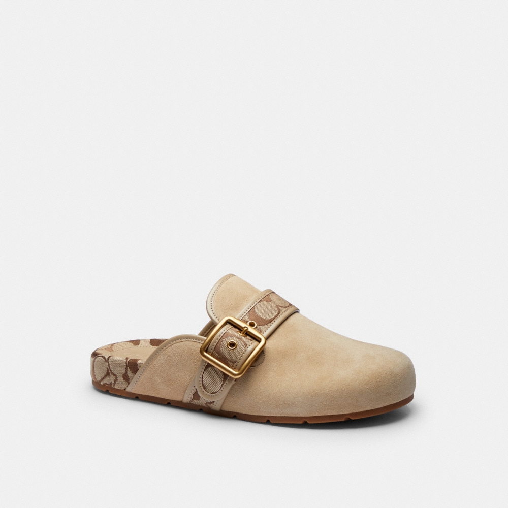 Coach Outlet Archival Buckle Clog With Signature Jacquard - Preorder