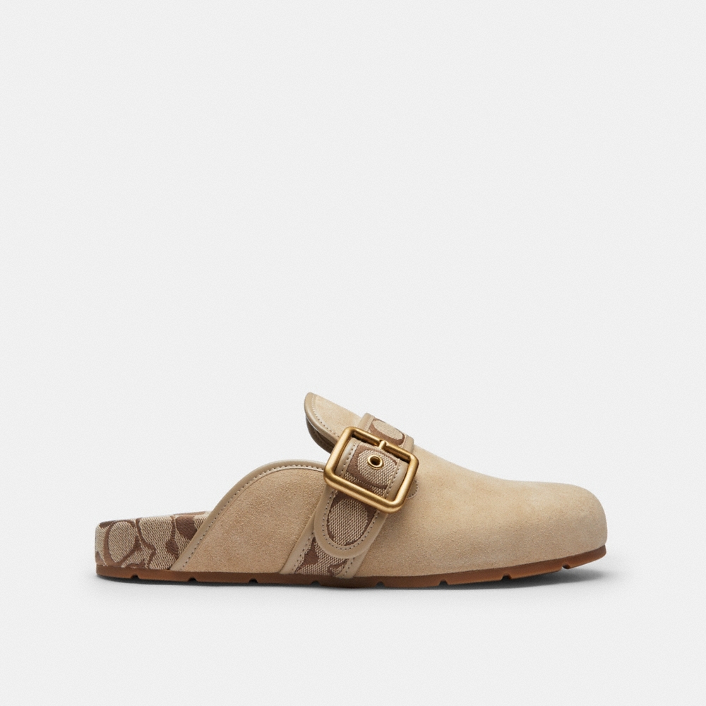 Coach Outlet Archival Buckle Clog With Signature Jacquard - Preorder
