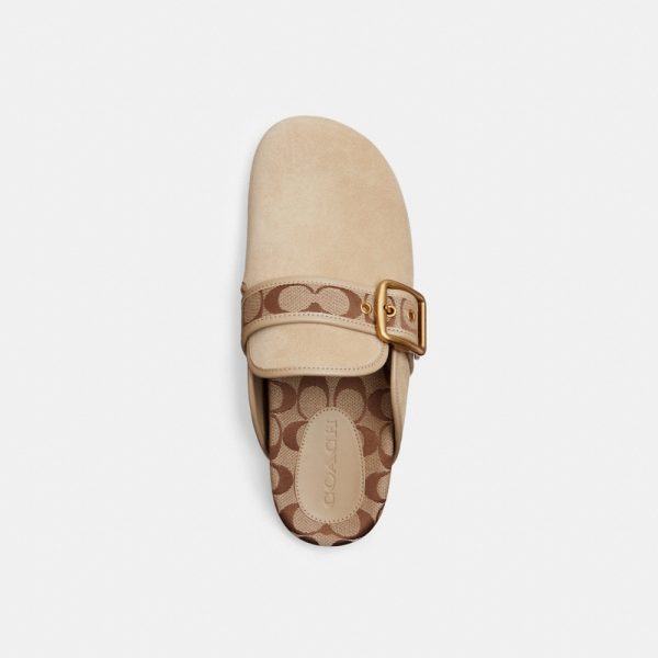 Coach Outlet Archival Buckle Clog With Signature Jacquard - Preorder