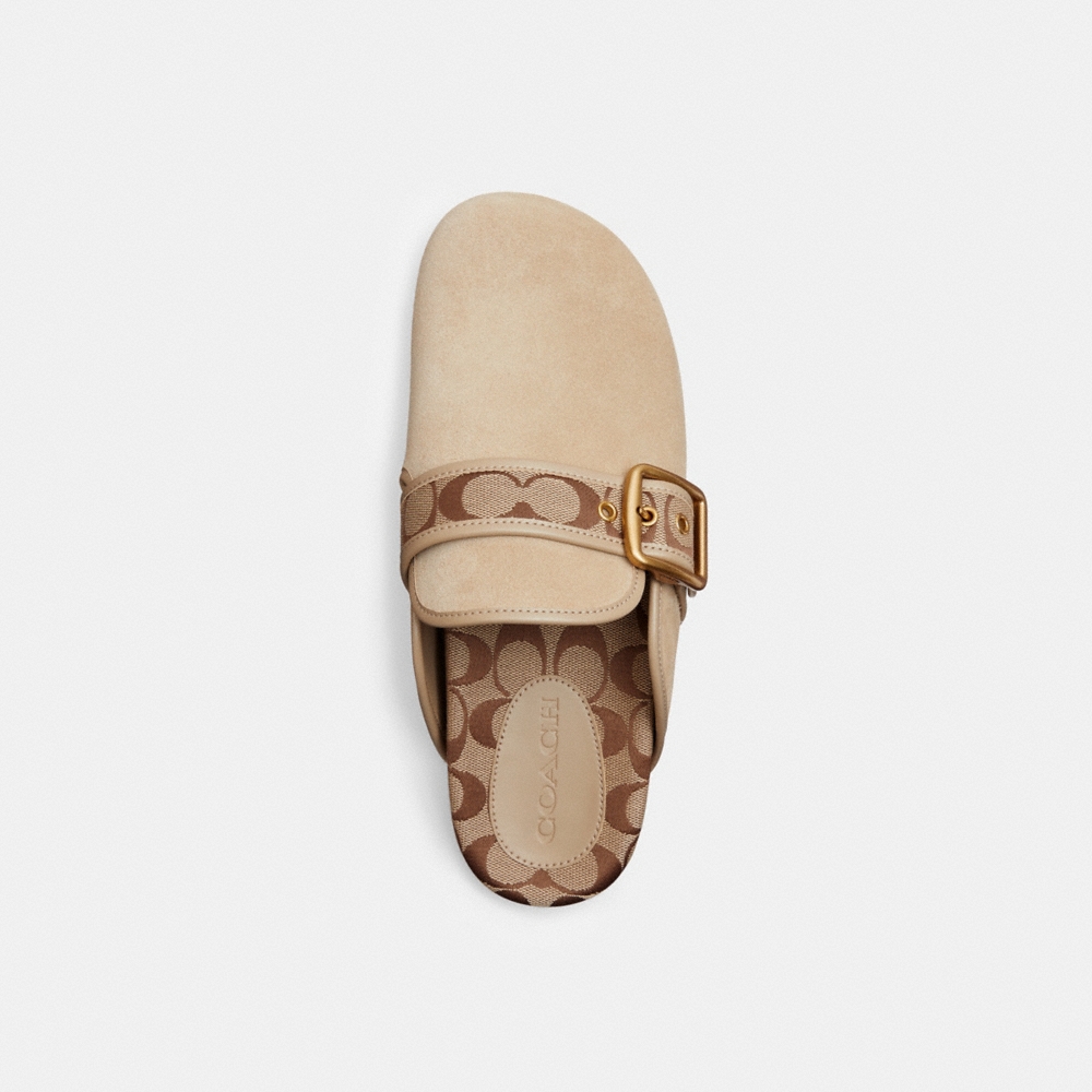 Coach Outlet Archival Buckle Clog With Signature Jacquard - Preorder