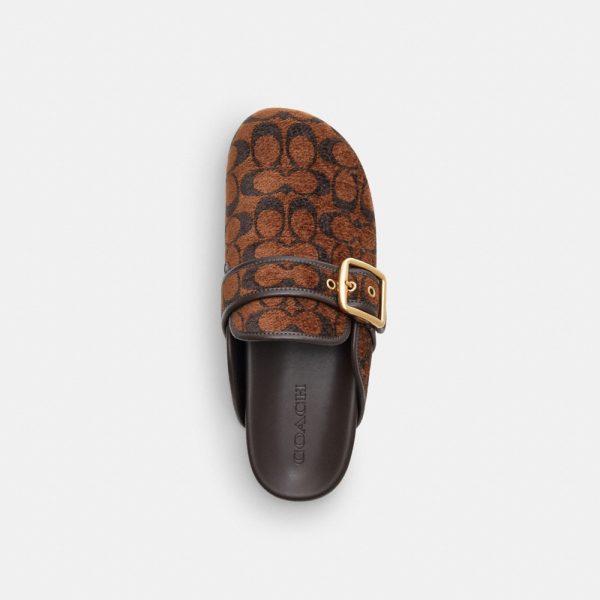 Coach Outlet Archival Buckle Clog In Signature Chenille - Preorder