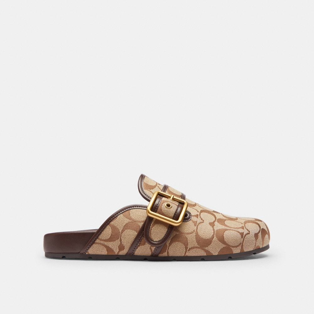 Coach Outlet Archival Buckle Clog With Signature Sateen Jacquard - Preorder