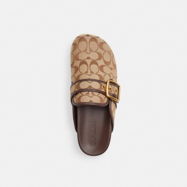 Coach Outlet Archival Buckle Clog With Signature Sateen Jacquard - Preorder