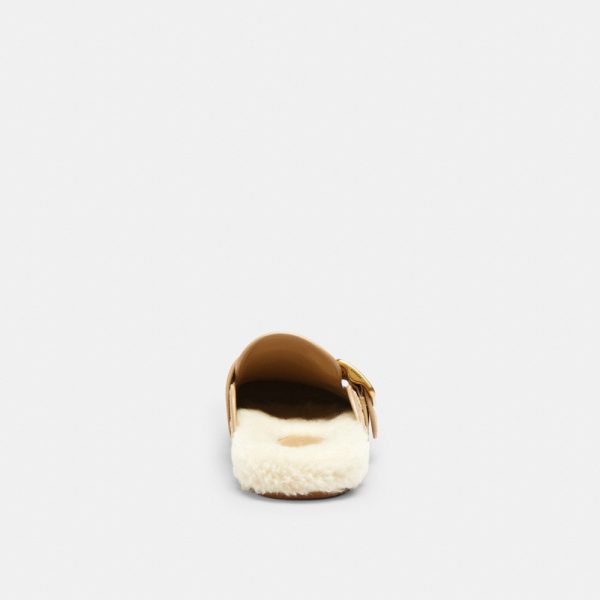 Coach Outlet Archival Buckle Clog With Signature Suede And Shearling - Preorder