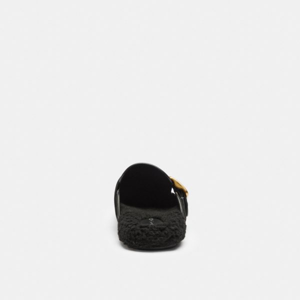 Coach Outlet Archival Buckle Clog With Signature Suede And Shearling - Preorder
