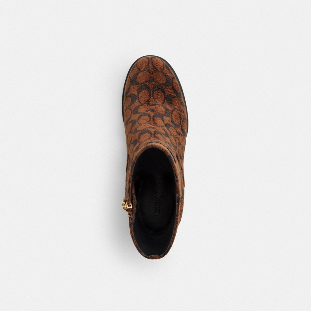 Coach Outlet Block Heel Boot In Signature Chenille - Preorder
