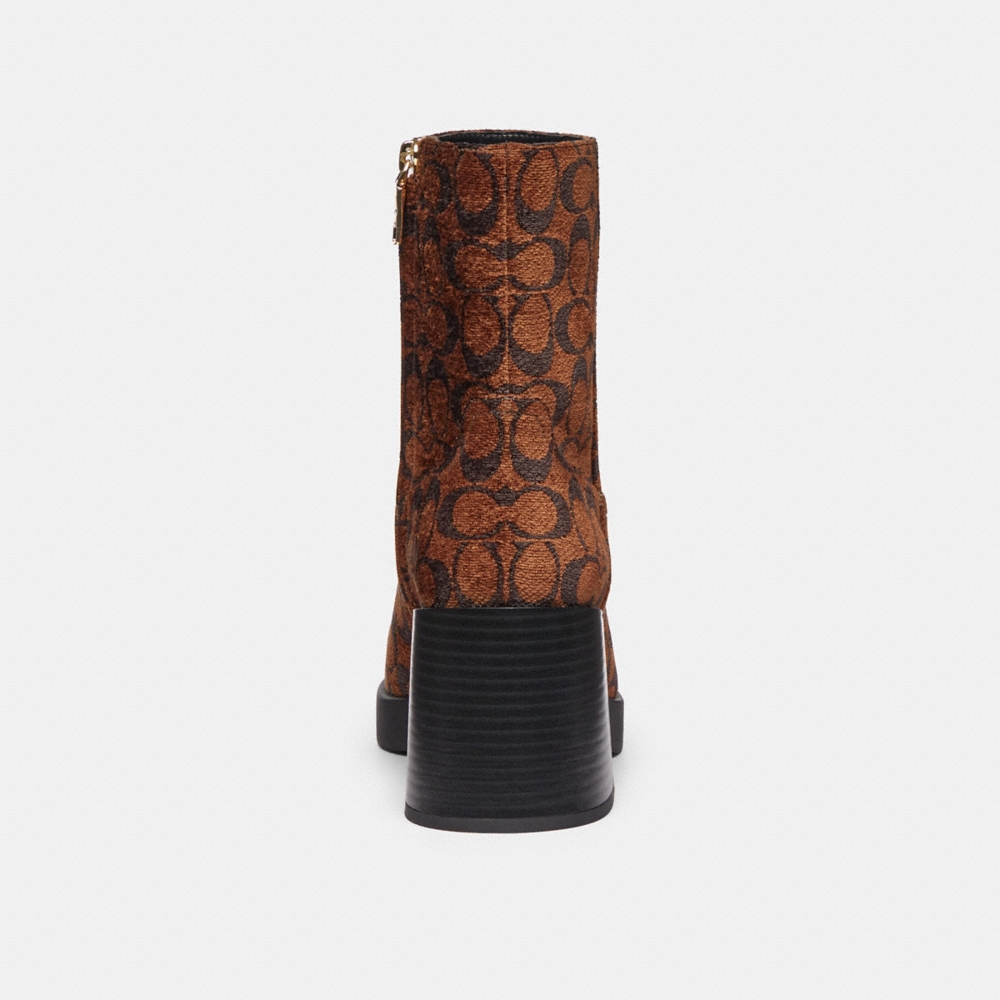 Coach Outlet Block Heel Boot In Signature Chenille - Preorder