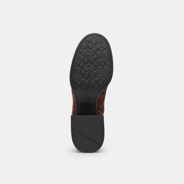 Coach Outlet Block Heel Boot In Signature Chenille - Preorder