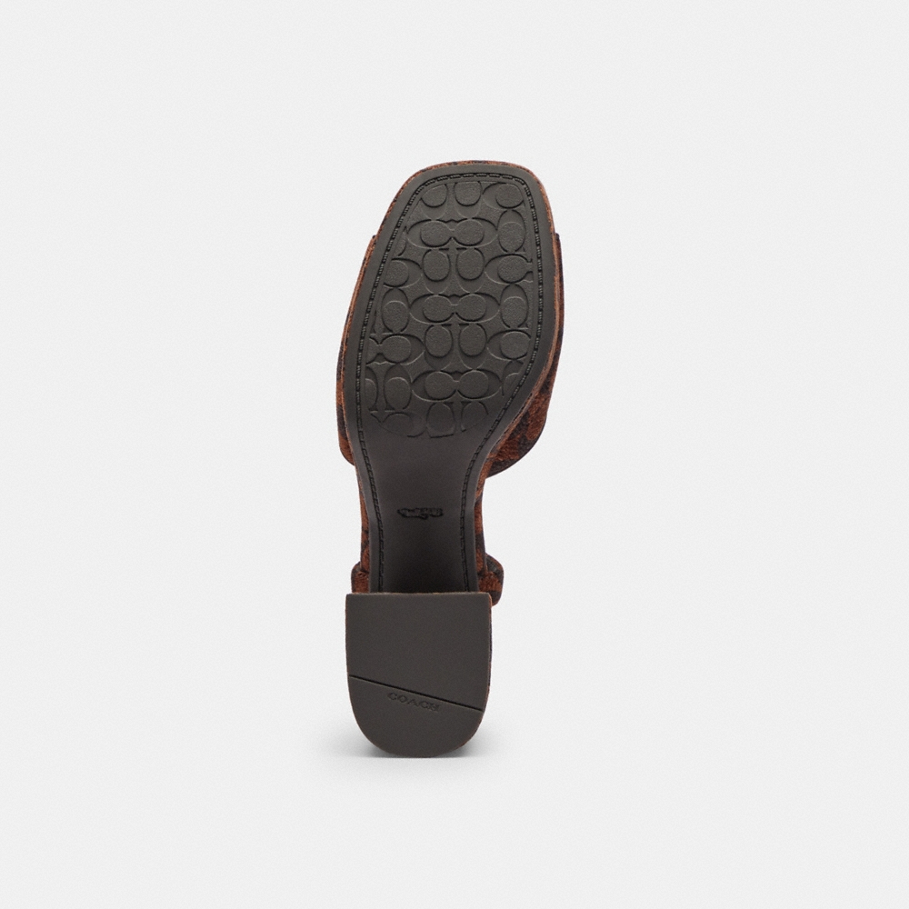 Coach Outlet Block Heel Sandal In Signature Chenille - Preorder