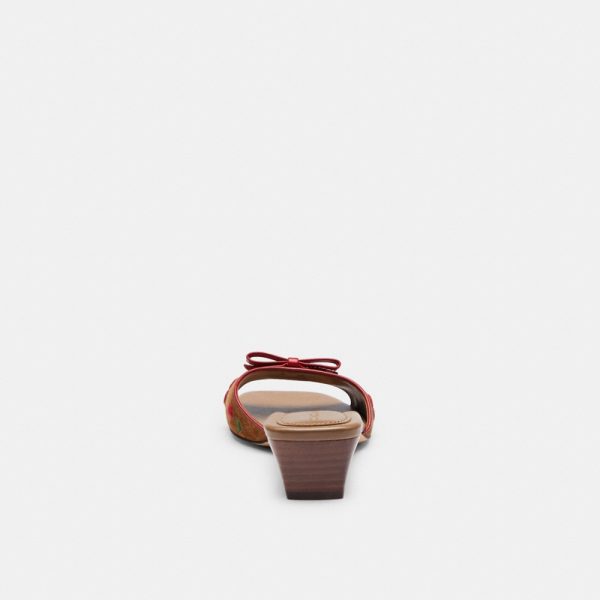 Coach Outlet Bow Slingback Heel With Cherry Embroidery - Preorder