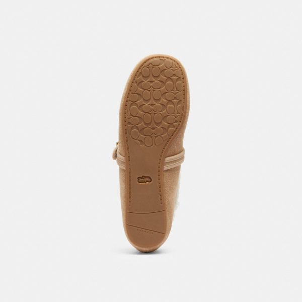 Coach Outlet Sculpted C Mary Jane In Shearling - Preorder